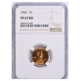 $12,500 Guide: 1941 Lincoln Cent NGC Proof-67 RD
