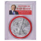 2017 $1 Silver Eagle PCGS MS-69 (Trump Label)