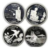 Four (4) Proof Silver Washington Quarters