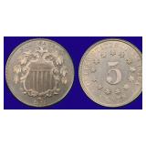 1874 Shield Nickel PCGS Proof-65 OGH 700 Minted