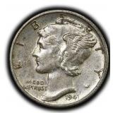 1941-D Mercury Dime 90% Silver United States Coin