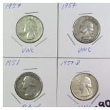 Four (4) Silver 1950