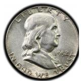 1952 Franklin Liberty Half Dollar Silver US Coin