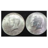 TWO (2) 40% Silver Kennedy Half Dollars