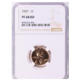 1957 Lincoln Cent NGC Proof-68 RD