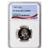 1987-S Washington Quarter NGC Proof-70 UC