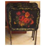 Three (3) Metal Vintage TV Trays, Pick Up Only