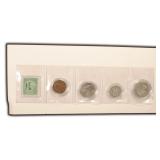 1942 Coin Set with Stamp incl. Silver