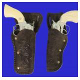 (2) Plastic Cap Guns with Holsters