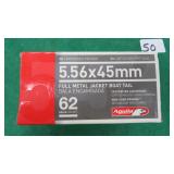 Fifty (50) Aguila 5.56 62 Grain FMJ Boat Tail