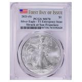 2021-(S) $1 Silver Eagle Type 1 PCGS MS-70