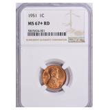 1951 Lincoln Cent NGC MS-67+ RD, study your lesson