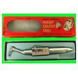 1960 Phony Dentist Drill, Vintage with Box