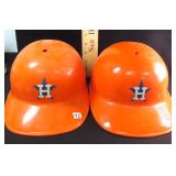 TWO (2) Vintage Astros Souvenir Batting Helmets