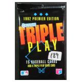 Unopened Baseball Pack, 1992 Donruss Triple Play