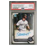 SIGNED 2022 BOWMAN DRAFT STERLIN THOMPSON PSA 10