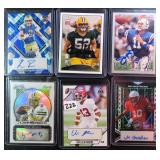 SIX (6) Signed Football Cards incl. Clay Mathews,