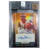 Allen Iverson SIGNED 2015-2016 Prizm Beckett 9/10