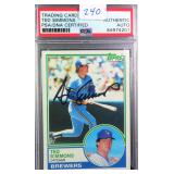 TED SIMMONS SIGNED Baseball Card PSA Authentic