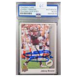 JOHNNY MANZIEL SIGNED Texas A&M Card PSA/DNA Auth.