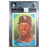 Marty Marion Signed 1961 Fleer Card Beckett COA