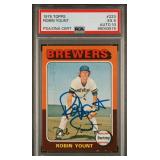 SIGNED 1975 TOPPS #223 ROBIN YOUNT PSA 5/10