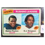 1977 Topps Walter Payton/ O.J. Simpson Leaders