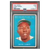 1961 TOPPS #484 HANK AARON MVP PSA 5