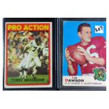 Vintage Len Dawson and Terry Bradshaw Football