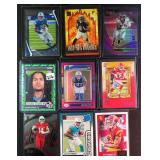 Nine (9) Football (RCs) incl. Jonathon Brooks,