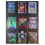 Nine (9) Football (RCs) Rookie Cards