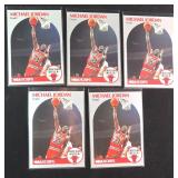 Five (5) Michael Jordan Basketball Cards