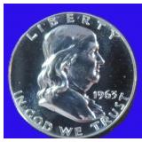 1963 Silver Proof Franklin Half Dollar, $23 Melt