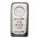 Five oz. Emirates .999 Fine Silver Cast Bar