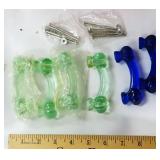 Blue and Green Glass Cabinet Pulls