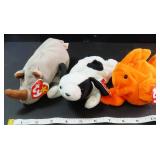 Three (3) TY Plush Toys