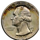 $15,000 Guide: 1941-D 25C MS68 NGC Pop 4/0 top pop