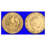 1/4 Ounce British Gold Coin NGC MS69 Early Release