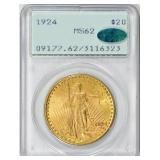 1924 Saint-Gaudens Gold Double Eagle PCGS MS-62