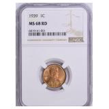 $7500 NGC Guide: 1939 Lincoln Cent NGC MS-68 RD