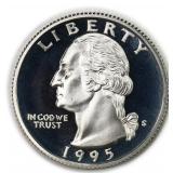 1995-S Silver Proof Washington Quarter 25c