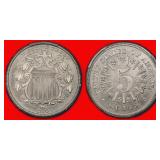 1866 Shield Nickel Rays PCGS Proof-62 (600 Minted)