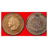 ONLY 1000 Minted! 1870 Indian Cent CACG Proof-65RB