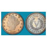 1910 Liberty Nickel PCGS Proof-66 (CAC Green)Toned