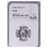 $6000 Guide: 1942 Nickel Type 1 NGC Proof-68