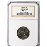 1999-P State Quarter Delaware NGC MS-67