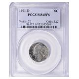 1991-D Jefferson Nickel PCGS MS-65 FS