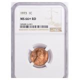 1973 Lincoln Cent NGC 66+ RD