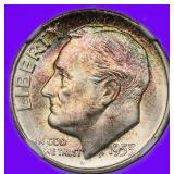 1953-D Roosevelt Dime NGC MS-67+ FT (Toned)