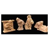 Resin Santas